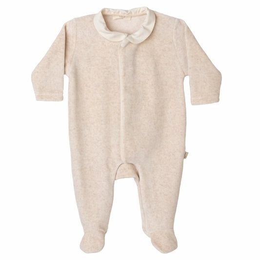 Baby Gi Beige Angel Wing Velour Babygrow winter AG530 image 1