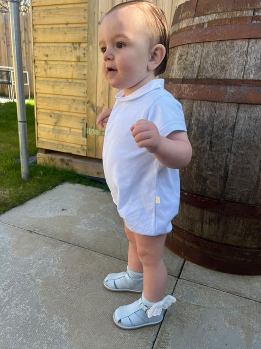 Baby Gi Baby Boy Blue Angel Wing Romper AG46