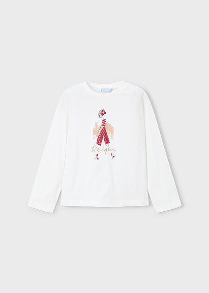 Mayoral Girls Red Velvet Printed Legging Set 4715 4010