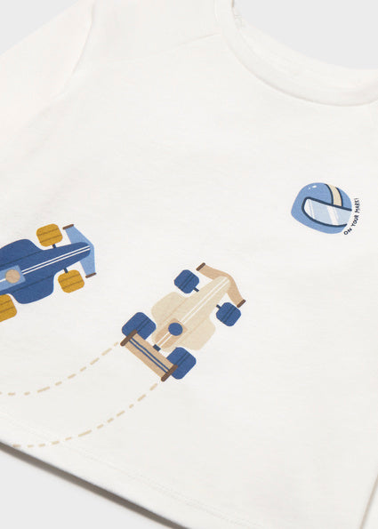 Mayoral Baby Boys White Racing Car T-Shirt 2007