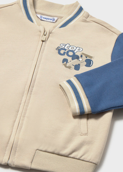 PRE ORDER Mayoral Baby Boys Beige Contrast Bomber 2427