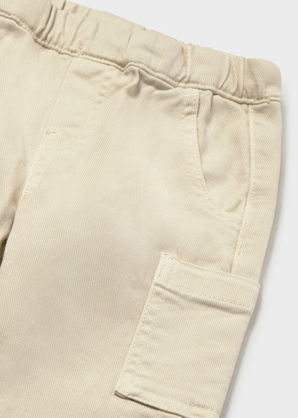 Mayoral Baby Boys Cream Cargo Joggers 2539