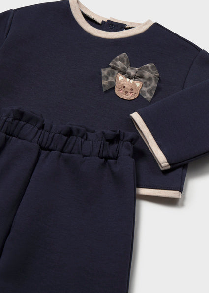 Mayoral Baby Girls Navy Flared Tracksuit 2558