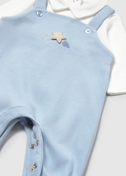 Mayoral Baby Boy Blue Babygrow with Cardigan 2657