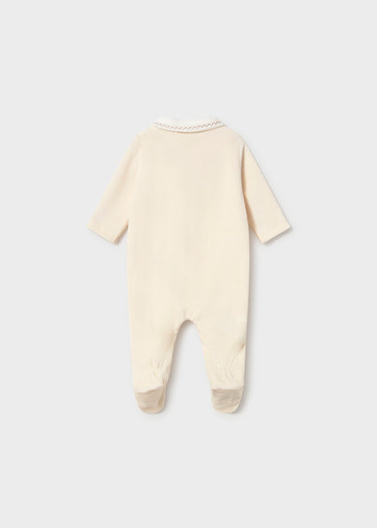 PRE ORDER Mayoral Baby Cream Velour Printed Babygrow 2764