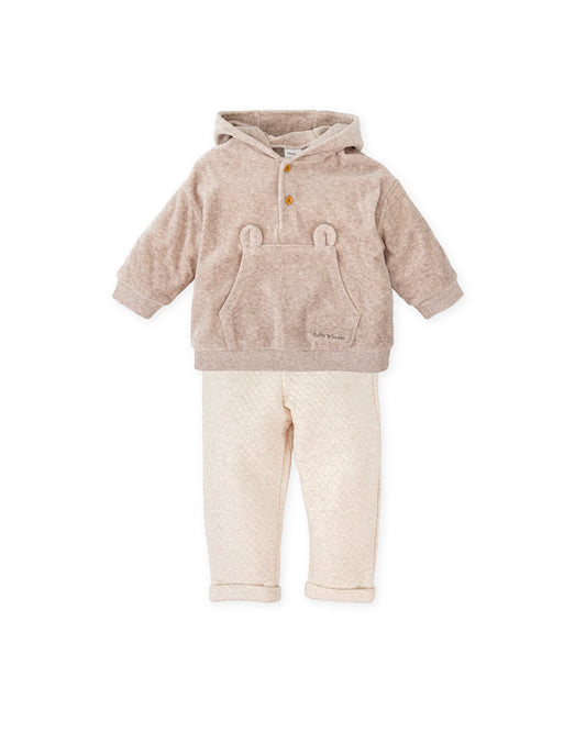 Tutto Piccolo Boys Beige Bear Tracksuit 1701