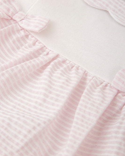 Tutto Piccolo Baby Girls Pink Stripe Romper 2436