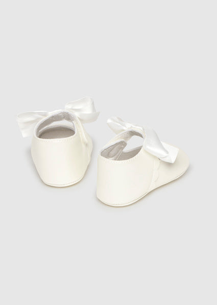 Mayoral Baby Girl White Mary Jane Bow Shoe 9090