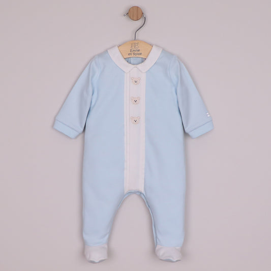 Emile Et Rose Baby Boys Blue Teddy Bear Babygrow Miles