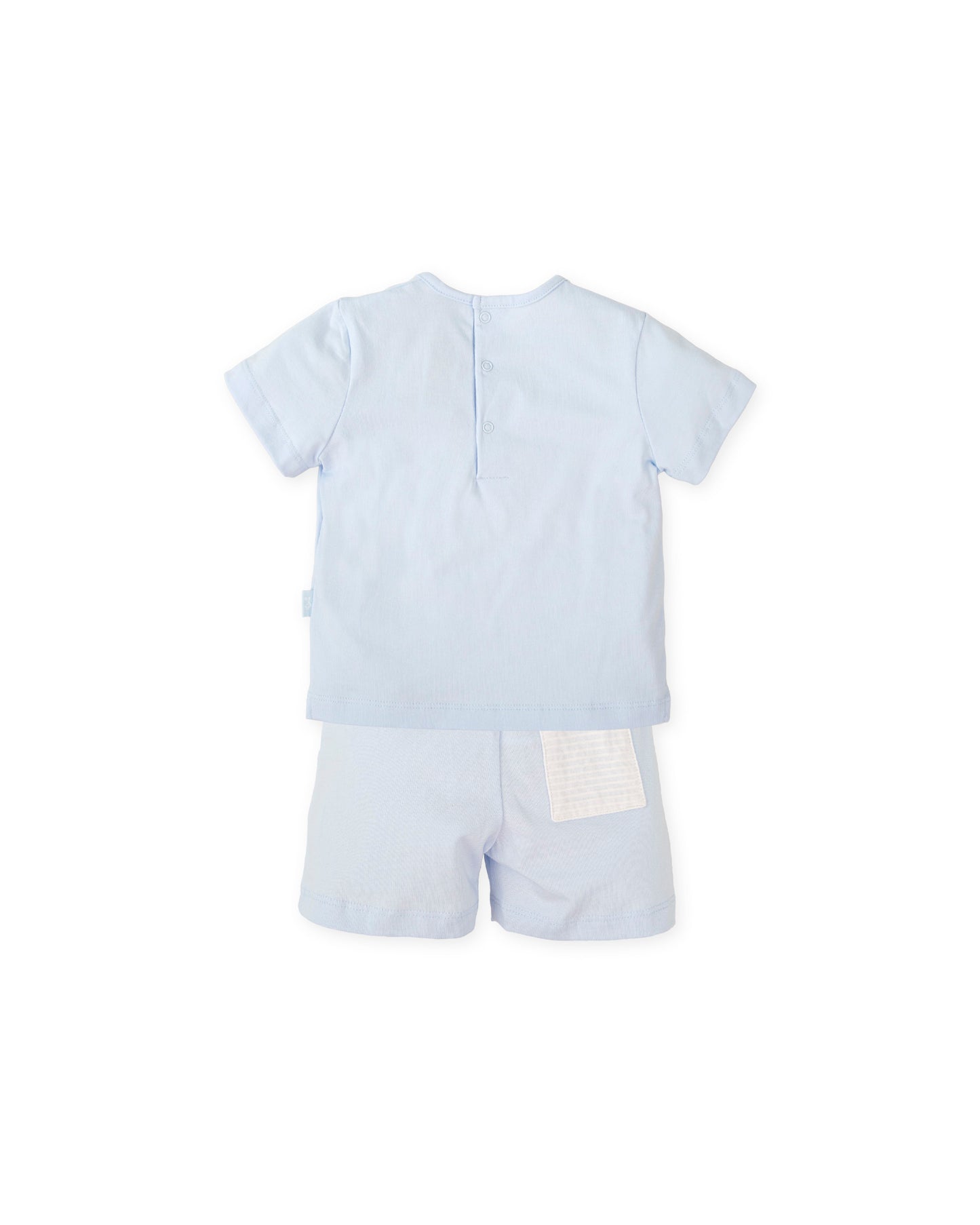 Tutto Piccolo Baby Boys Blue Ribbed Short Set 2714