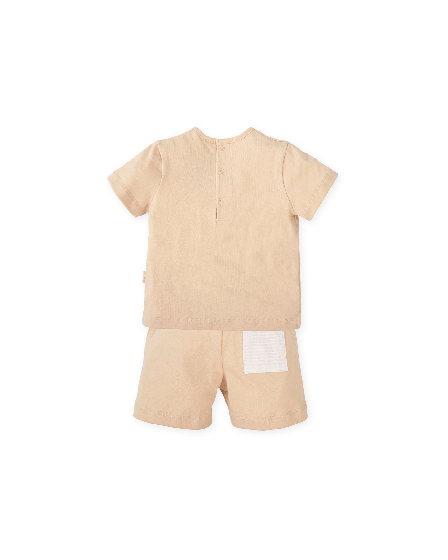 Tutto Piccolo Baby Boys Beige Ribbed Short Set 2714