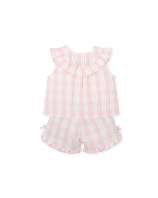 Tutto Piccolo Girls Gingham Short set 2724