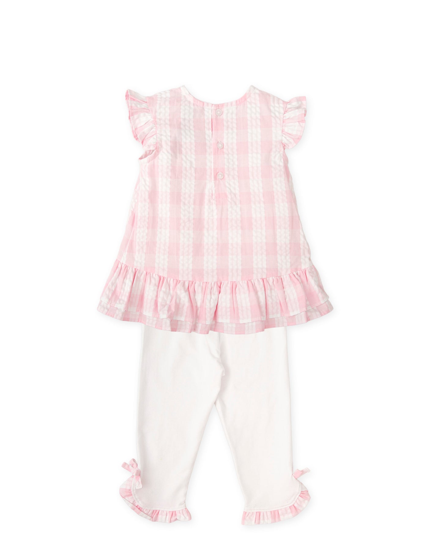 Tutto Piccolo Girls Gingham Frill Legging Set 2736
