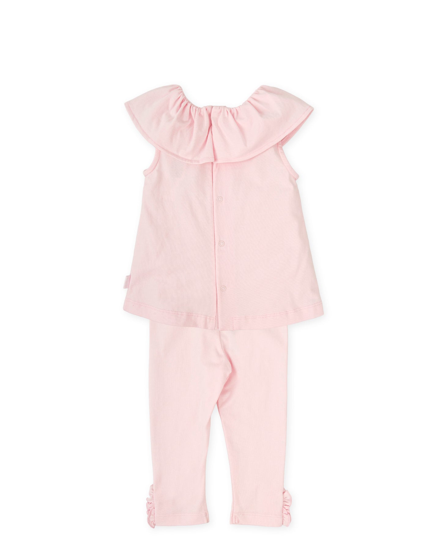 Tutto Piccolo Girls Pink Ruffle Legging Set 2739