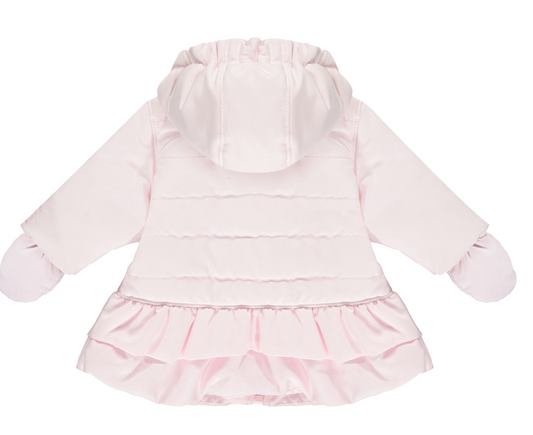 Emile Et Rose Baby Girl Pink Frill Padded Jacket Corina image 1