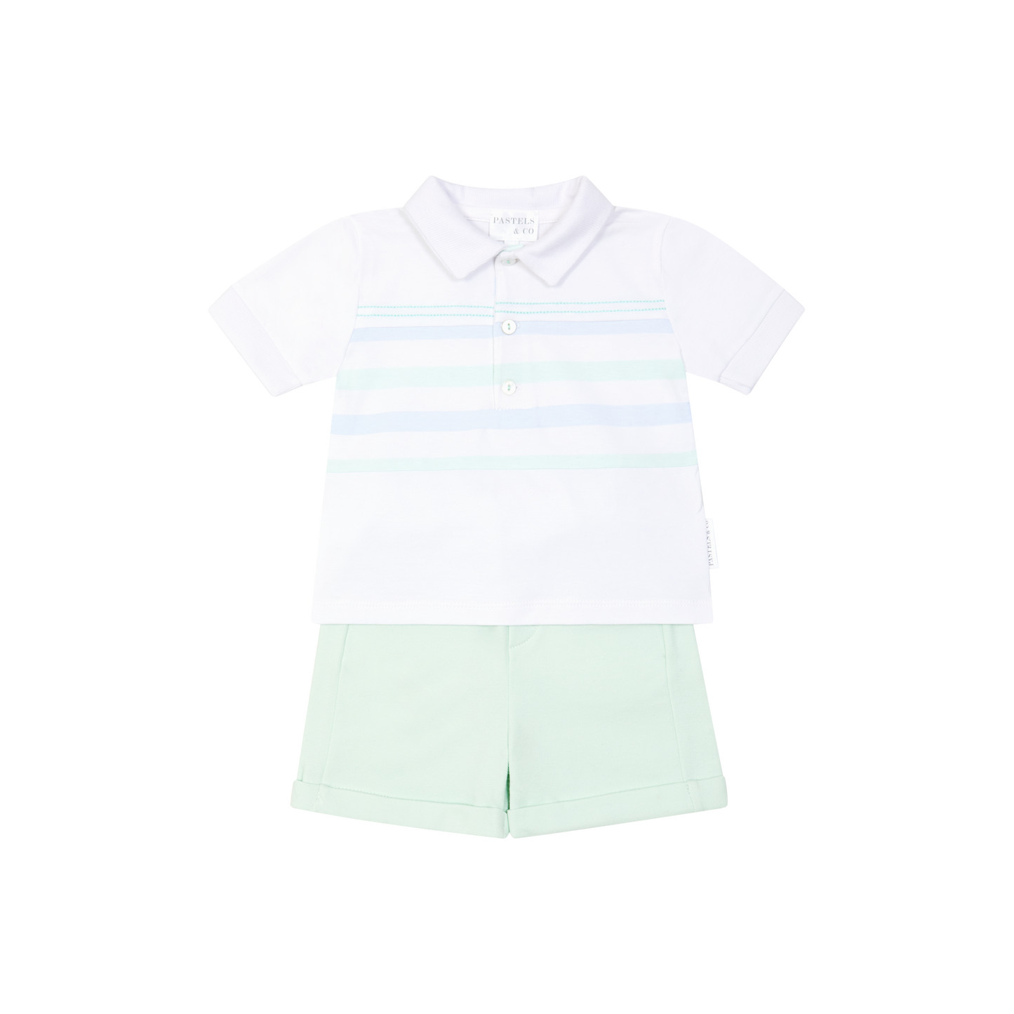 Pastels & Co Mint Polo Short Set Bryce