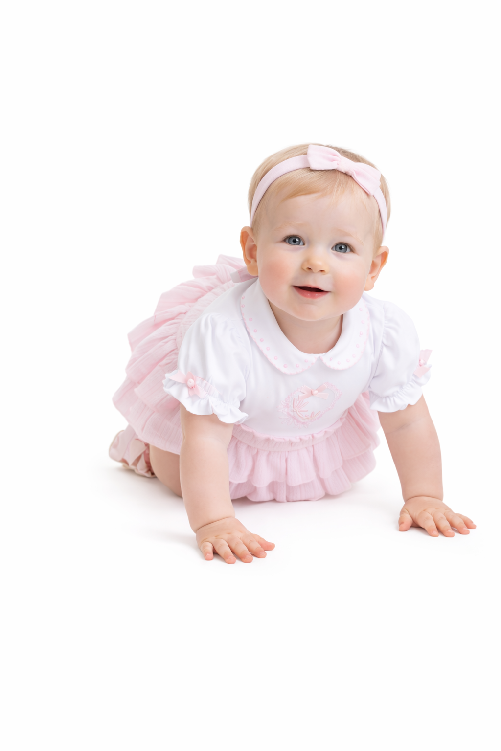 Pastels & Co Pink Ruffle Dress & Pant Set Hannah