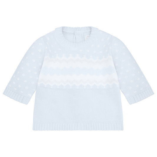 Emile Et Rose Baby Boy Blue Knitted Trouser Set Kirk