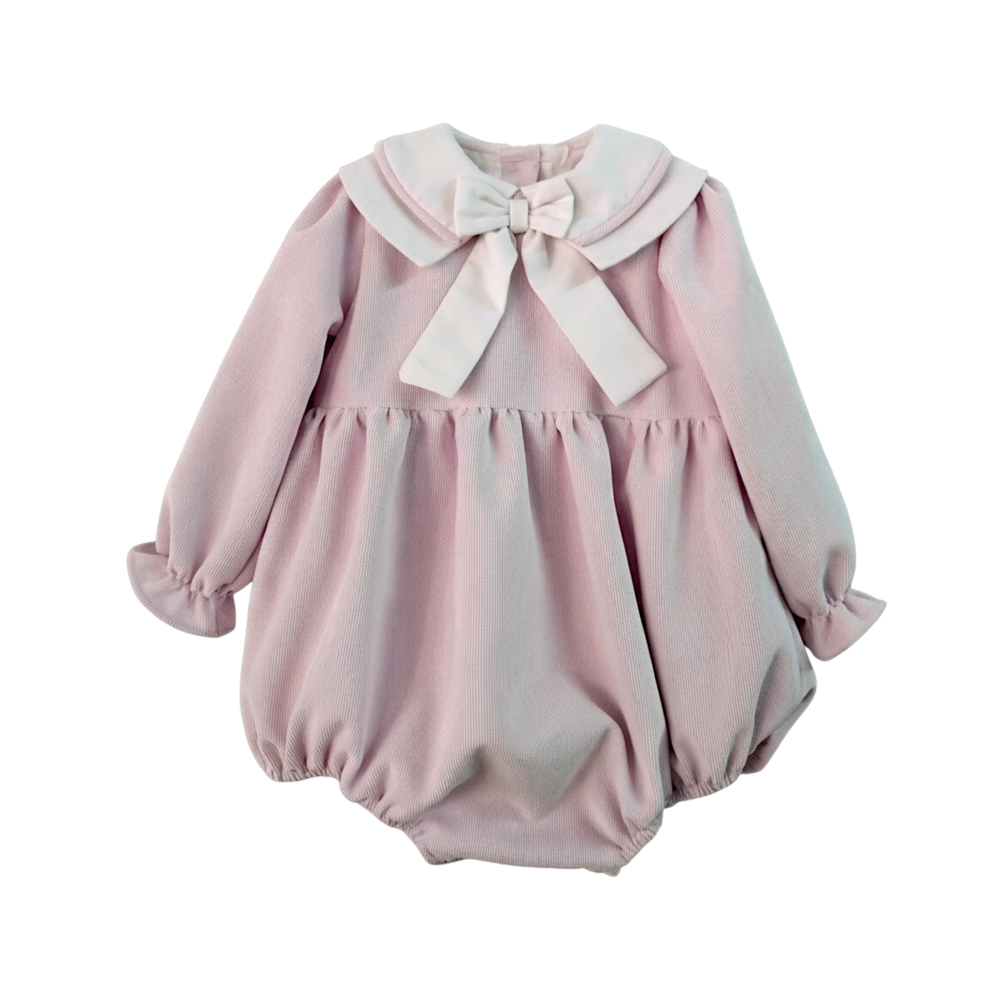 PRE ORDER Be Chic Girls Pink Cord Bow Romper 821R
