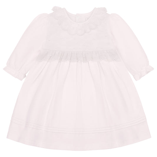 Emile Et Rose Baby Girl Pink Embroidered Dress & Tights Set Kara
