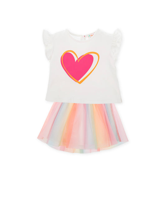 Agatha Ruiz De La Prada White Tulle Skirt Set 8733