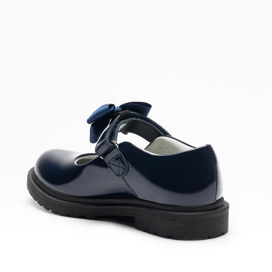 Lelli Kelly Navy Bow Patent School Shoes Mia image 1