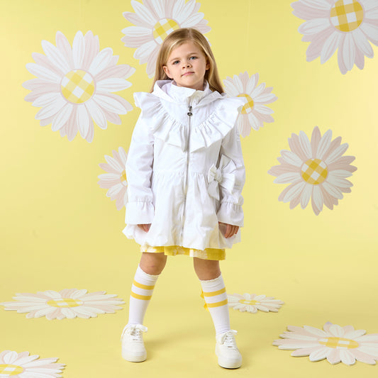 ADee Girls White Bow Summer Jacket Natalie