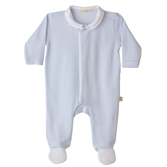 Baby Gi Baby Boys Blue Angel Wing Frill Babygrow AG530