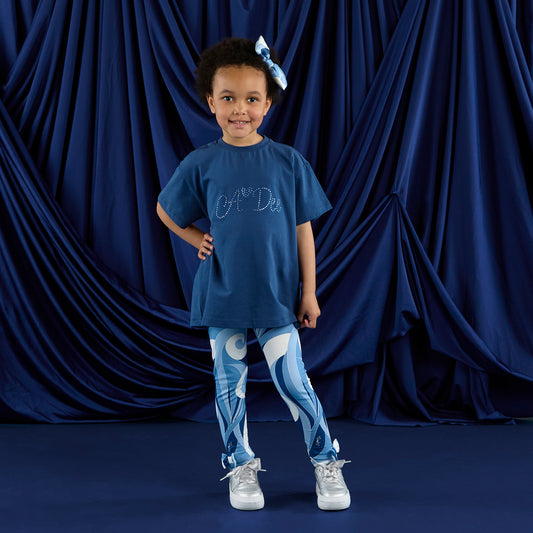 ADee Blue Short Sleeve Legging Set Mimi