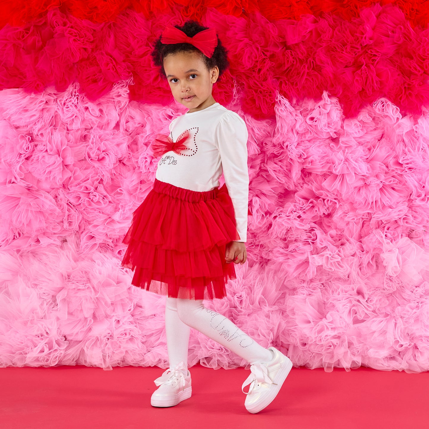 ADee White Diamante Tights Lumi