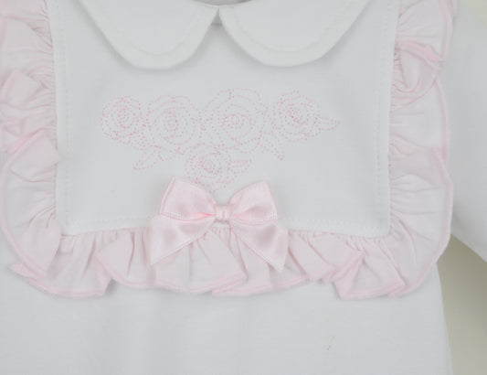 PRE ORDER PEX Baby Girl Pink & White Babygrow Rosa