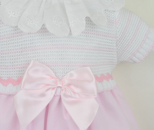 PRE ORDER PEX Baby Girl Pink & White Dress Tabitha