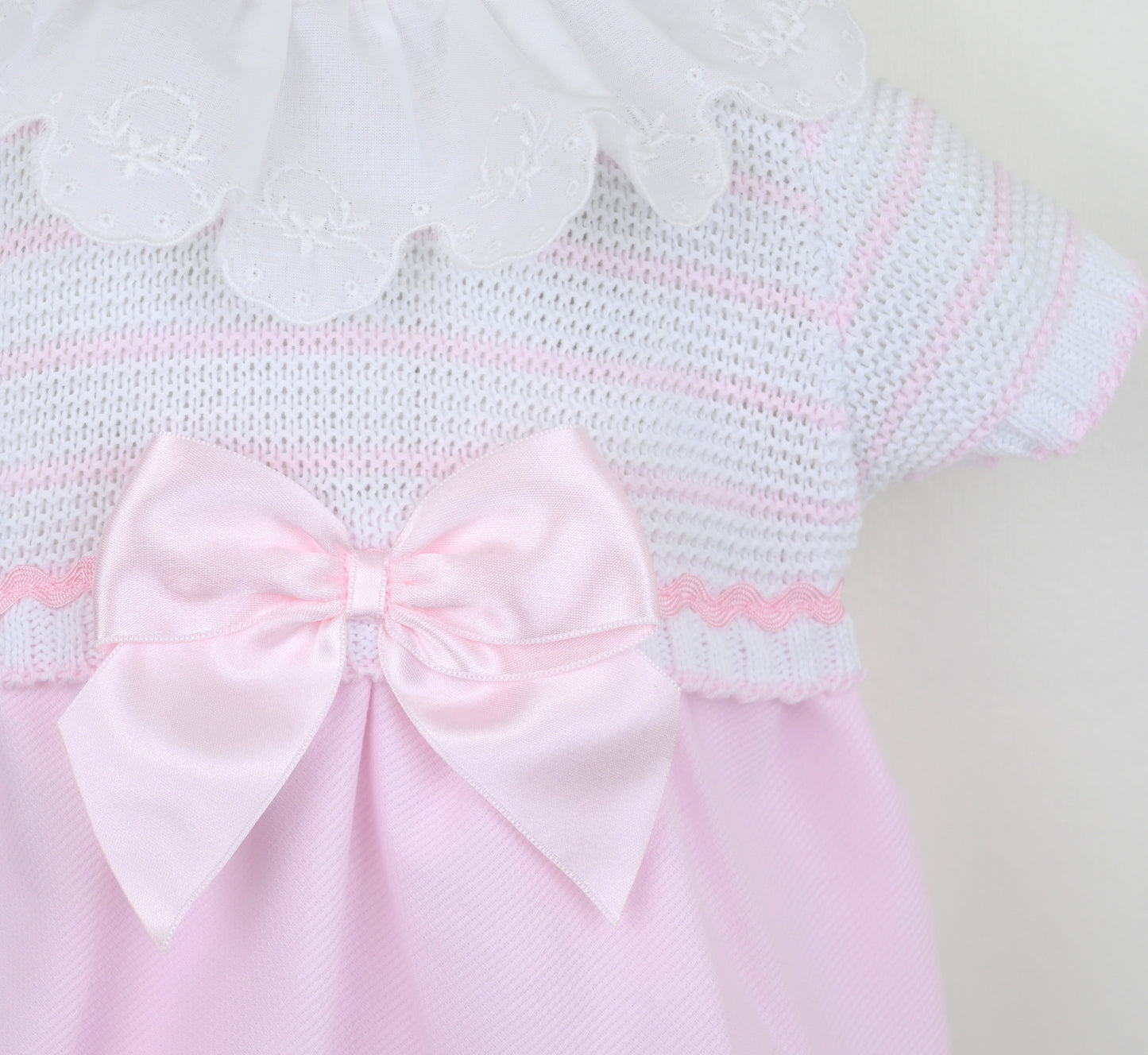 PEX Baby Girl Pink & White Romper Tabitha