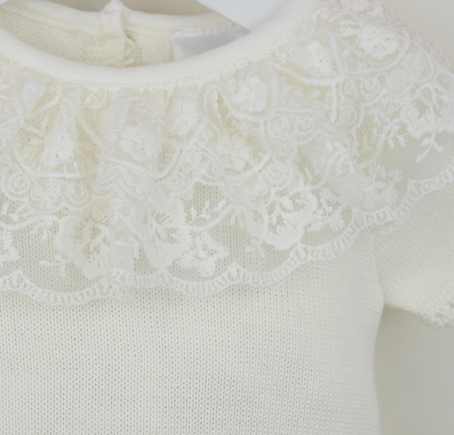 PEX Baby Girl Ivory Knit Lace Dress Annabelle