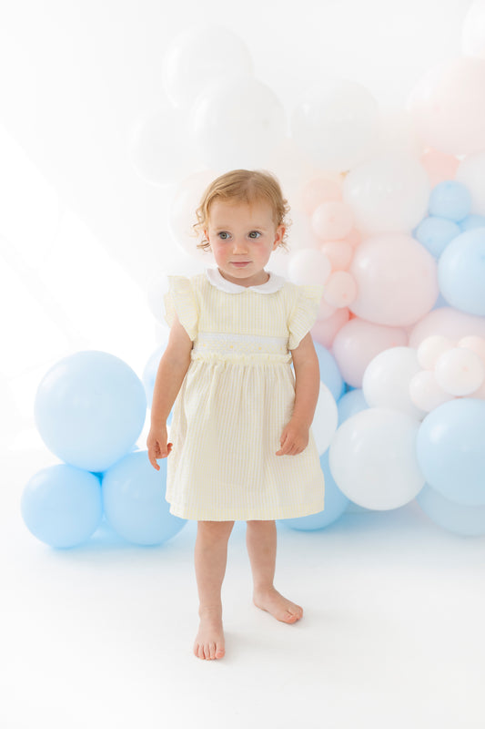 Blues Baby Girls Lemon Smocked Dress BB2267