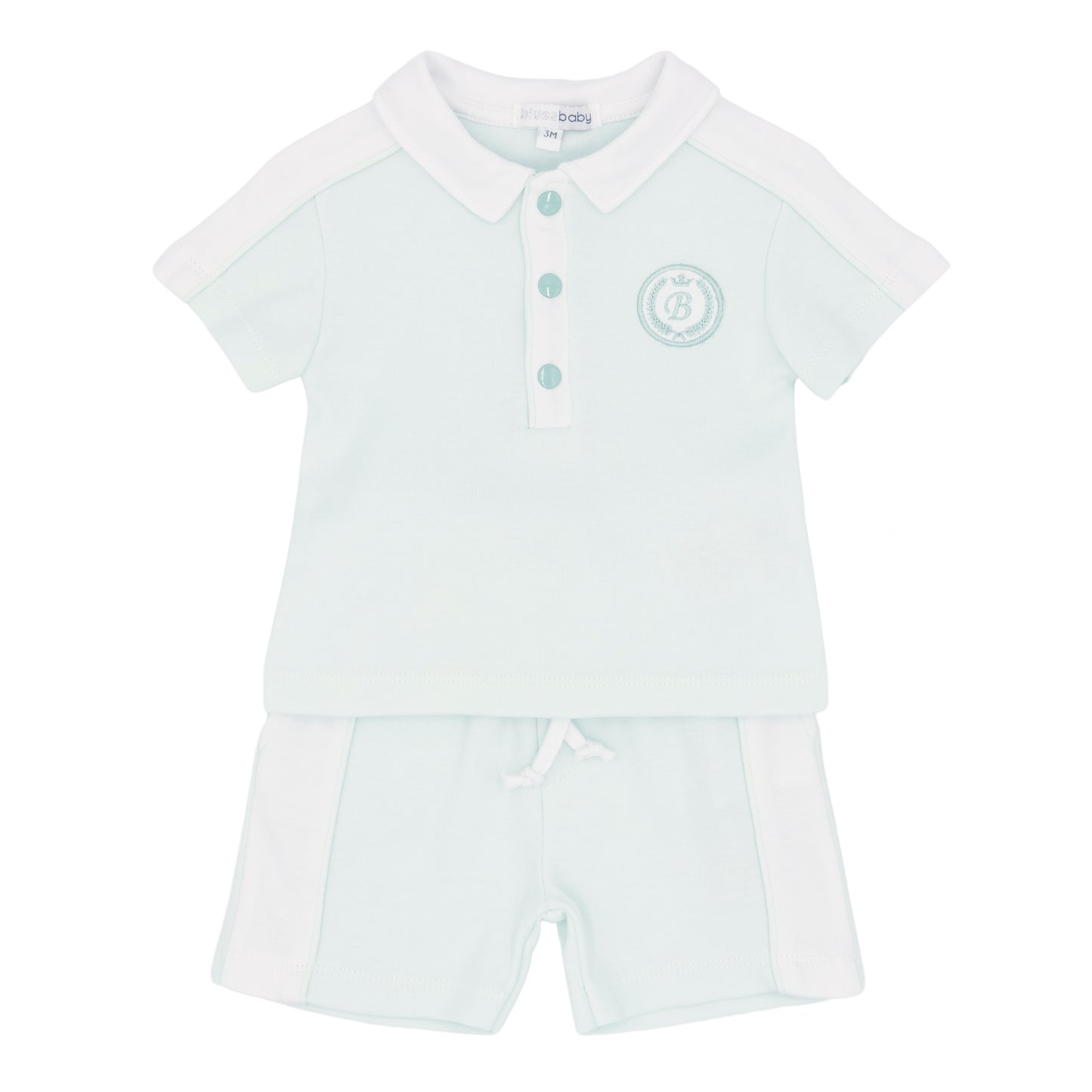 PRE ORDER Blues Baby Mint Green Polo Short Set BB3036