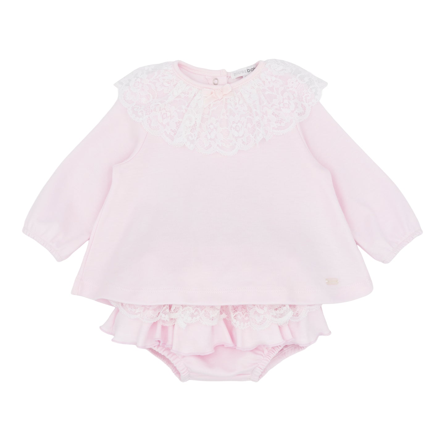 Blues Baby Girls Pink Lace Jam Pant Set BB3124