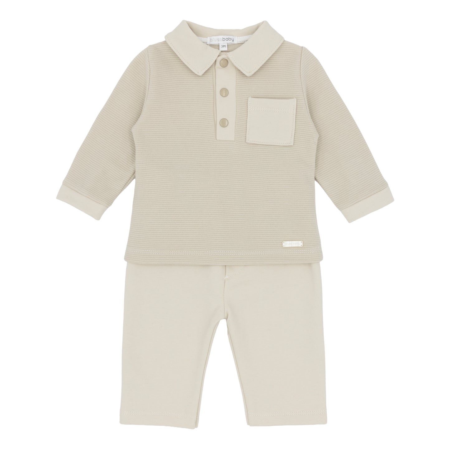 Blues Baby Boys Beige Polo & Trouser Set BB3232