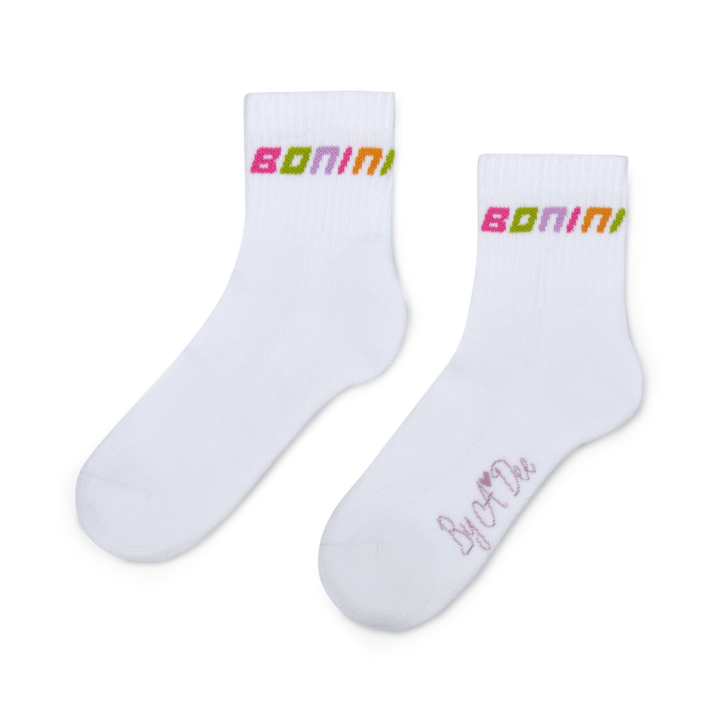 Bonini Girls White Sport Crew Sock Twirl