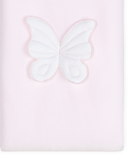 Baby Gi Pink Velour Butterfly Blanket BT60GL