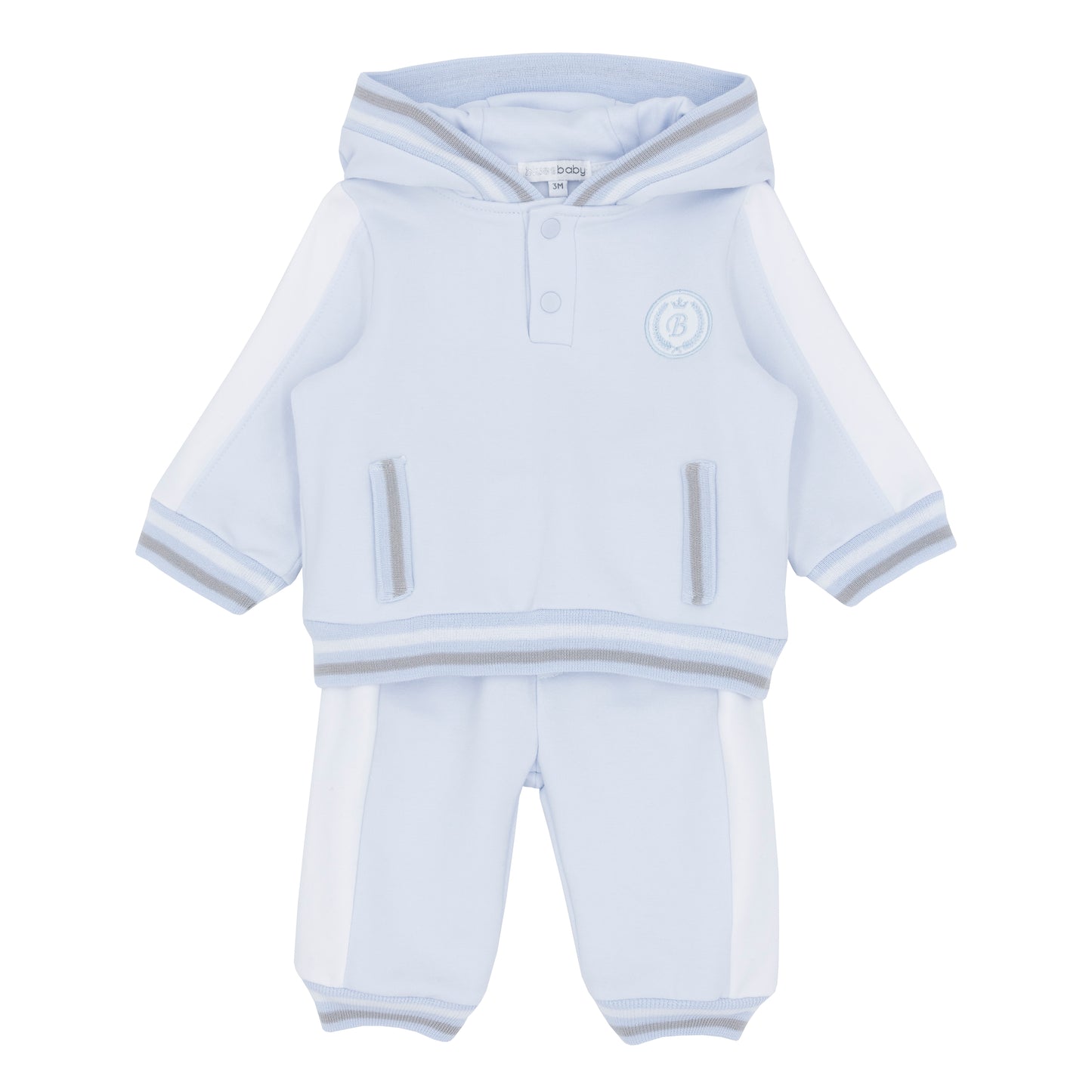 Blue baby boy hooded tracksuit outfit