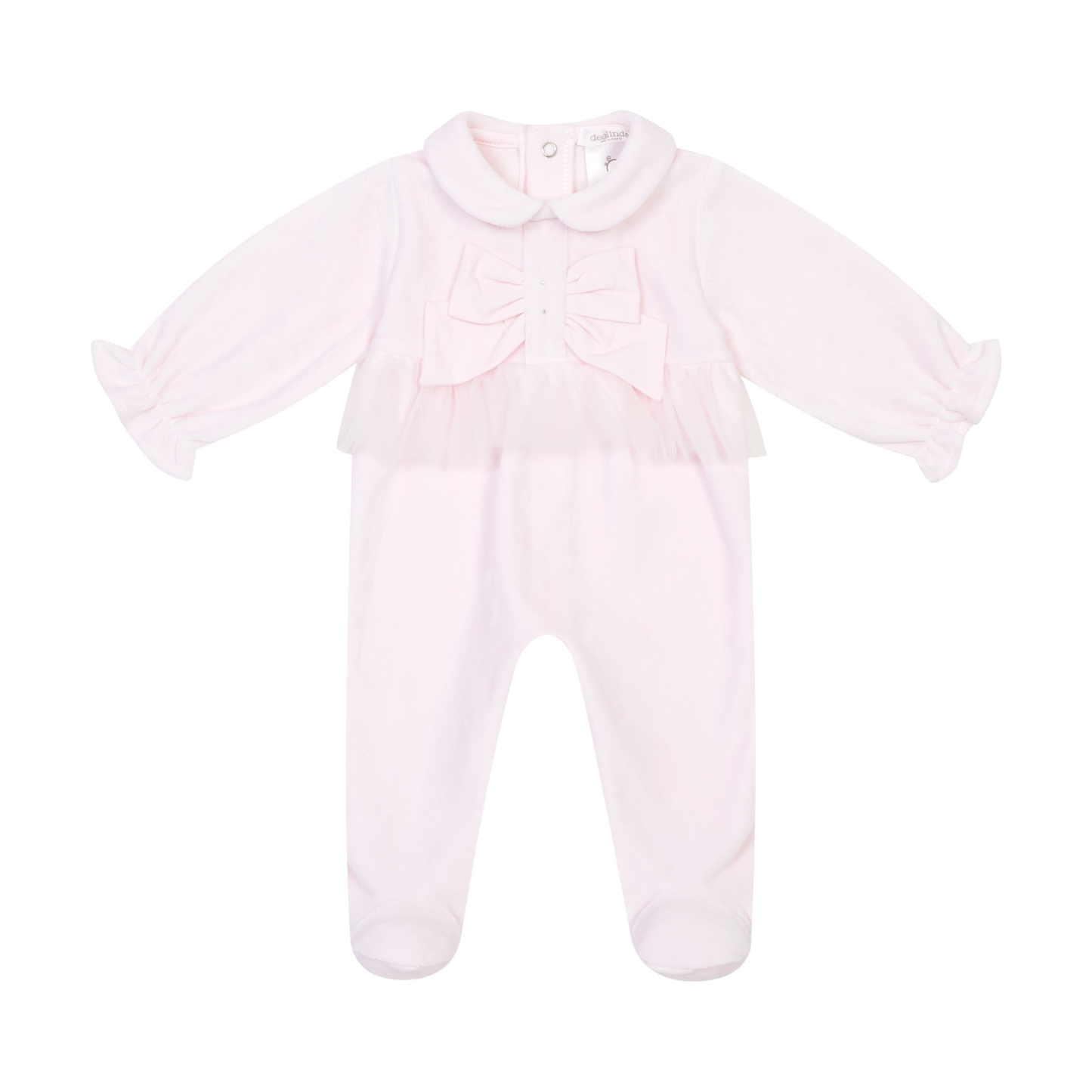 PRE ORDER Deolinda Baby Girl Pink Tulle bow Babygrow 6133