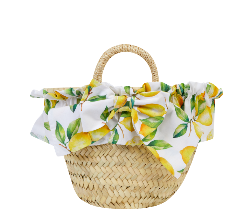Deolinda Sorrento Lemon Print Beach Bag