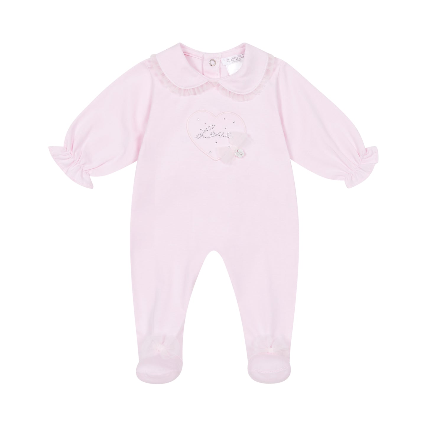 Deolinda Baby Girls Pink Diamante Babygrow 6106