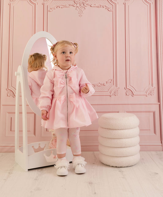 Little A Pink Frill Bow Jacket Ophilia