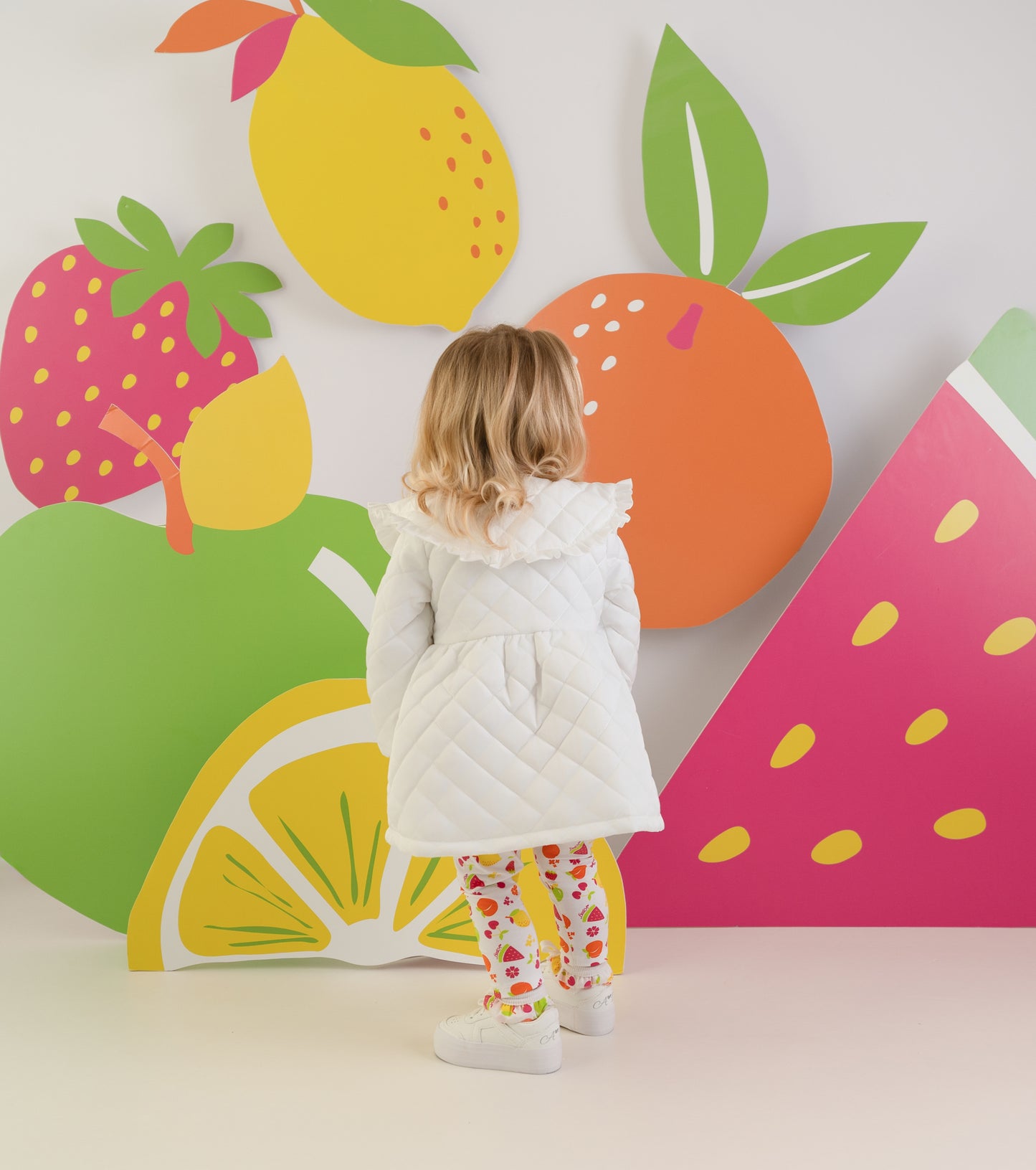 PRE ORDER Little A White Quilted Jacket Penelope