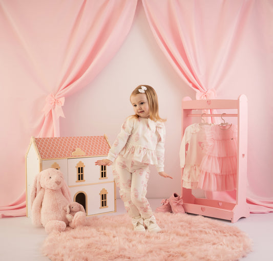 Little A Girls White Bow Frill Tracksuit Jasmine