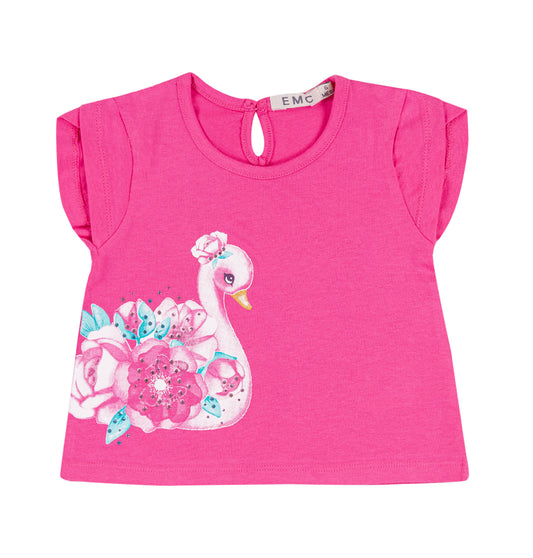 EMC Girls Fuchsia Printed Skirt Set 2343 4173