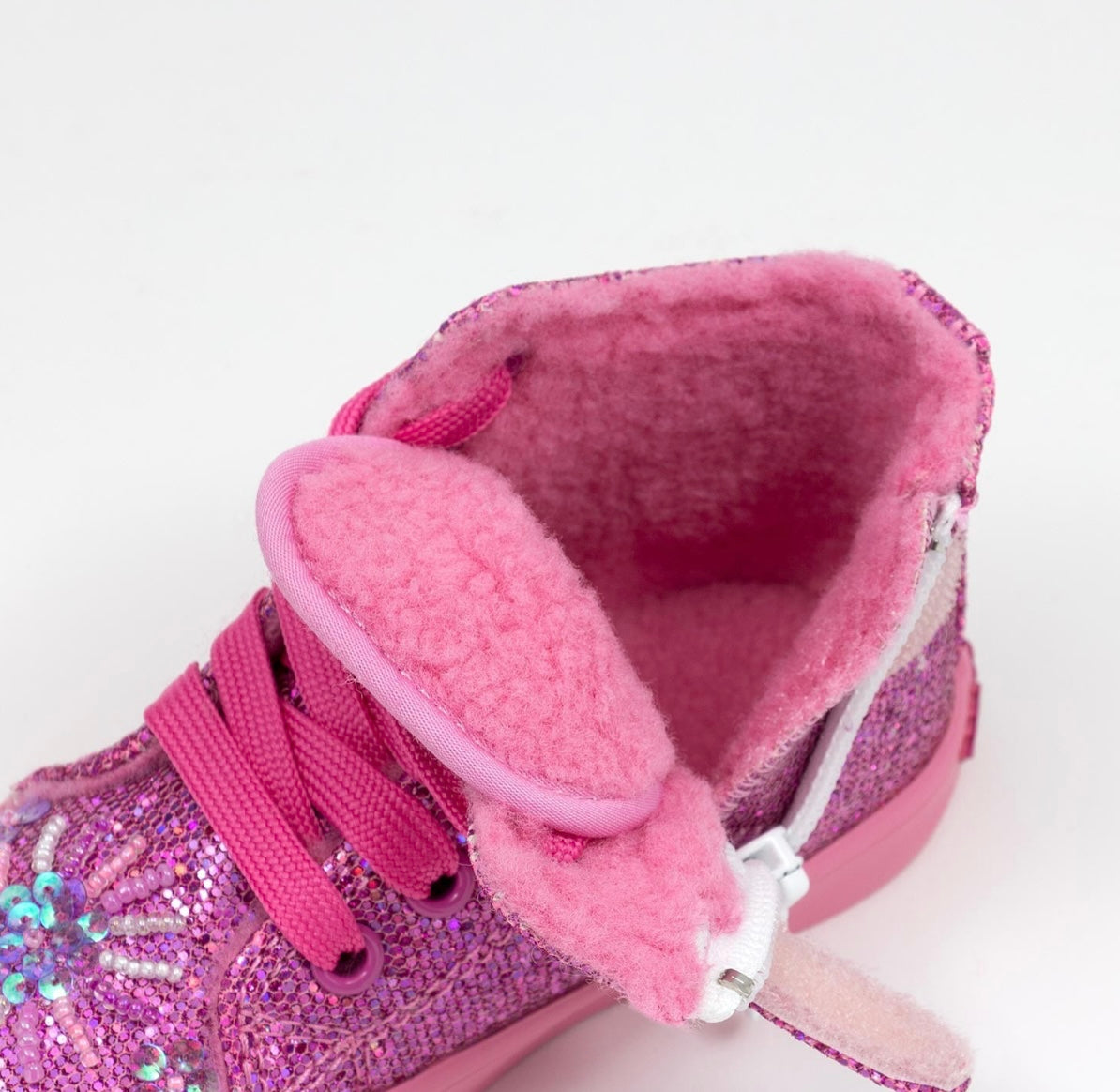 Lelli Kelly Toddler Girls Pink Glitter Heart Hi Tops Dafne