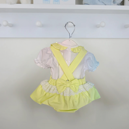 Pex Baby Girls Lemon Bow Smock Dress Lillie